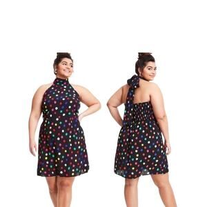 Target Rixo 4x Polka Dot Halter Neck Dress